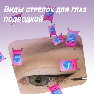 Маленькие стрелки на глазах подводкой
